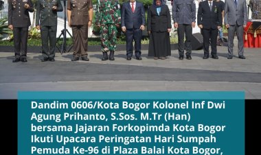 Dandim 0606/Kota Bogor Ikuti Upacara Peringatan Hari Sumpah Pemuda Ke-96