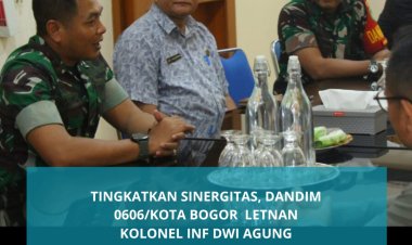 Tingkatkan Sinergitas, Dandim 0606/Kota Bogor  Letnan Kolonel Inf Dwi Agung Prihanto Silaturahmi Dinsos Kota Bogor