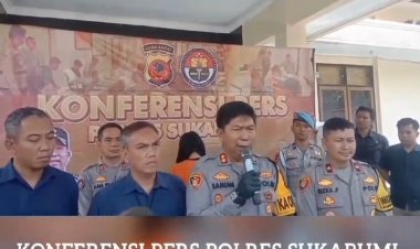 Konferensi Pers Polres Sukabumi pengungkapan Judi Online