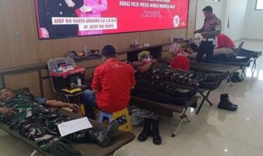 Donor Darah di Gelar Polres Bogor, Dalam Rangka HUT Humas Polri ke-73,