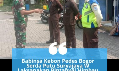 Babinsa Kebon Pedes Bogor : Laksanakan Bintahwil Himbau Tingkatkan Keamanan