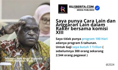 Menteri HAM ,Punya Cara Lain dan Anggaran Lain dalam Raker bersama Komisi XIII