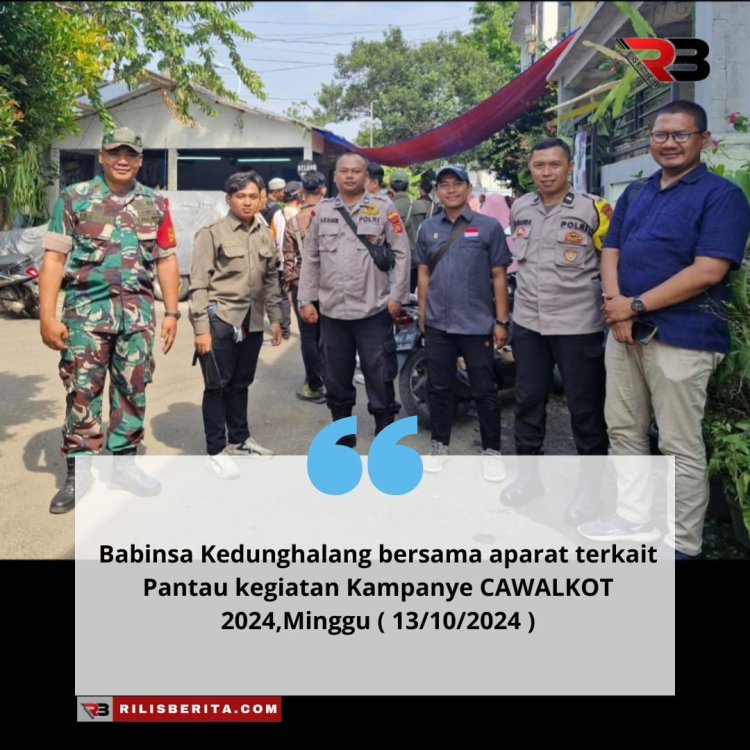 Babinsa Kedunghalang :  Pantau kegiatan Kampanye CAWALKOT 2024