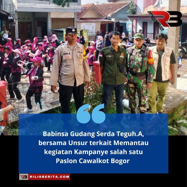 Babinsa Gudang :   Memantau kegiatan Kampanye salah satu Paslon Cawalkot Bogor