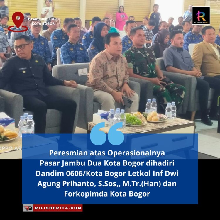 Peresmian atas Operasionalnya  Pasar Jambu Dua Kota Bogor