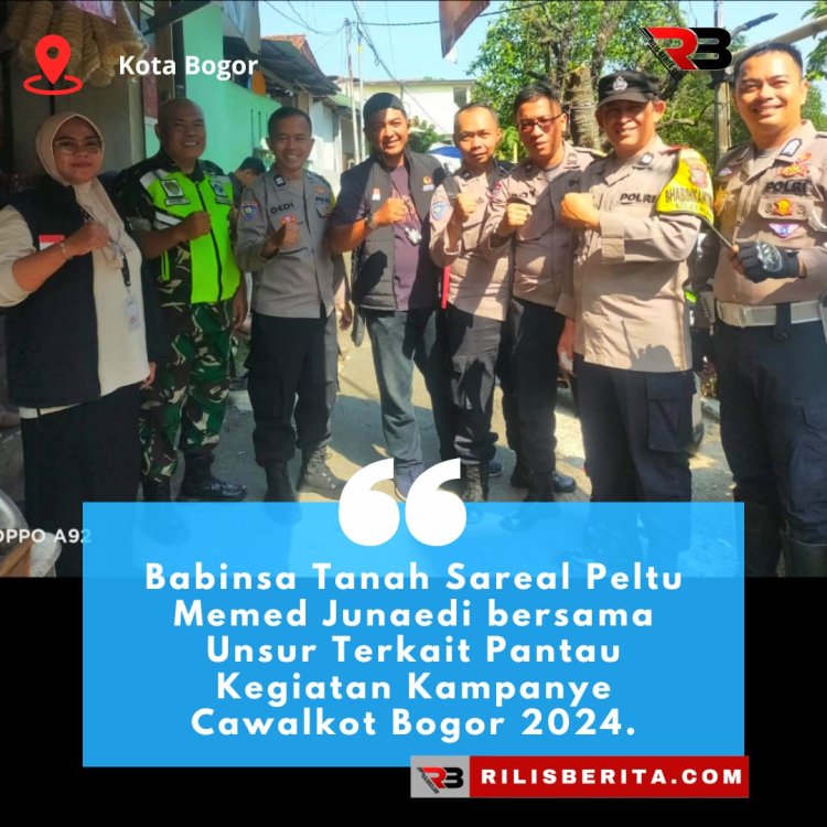 Babinsa Tanah Sareal Bogor :  Pantau Kegiatan Kampanye  Cawalkot Bogor 2024.