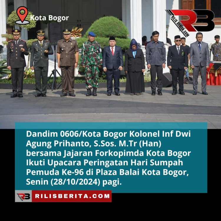 Dandim 0606/Kota Bogor Ikuti Upacara Peringatan Hari Sumpah Pemuda Ke-96