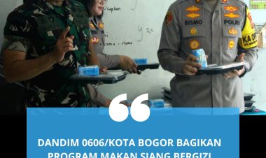 Dandim 0606/KB Bersama Kapolresta Bogor Kota Adakan Program Makan Siang Bergizi Siswa