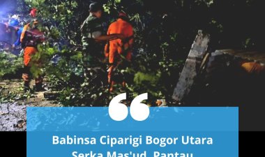 Babinsa Ciparigi Bogor Utara Serka Mas'ud, Pantau Korban Bencana Alam