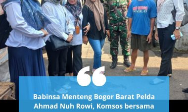 Babinsa Menteng Bogor Barat Pelda Ahmad Nuh Rowi, Komsos bersama Kader PKK    Puskesmas Serta Ketua RW