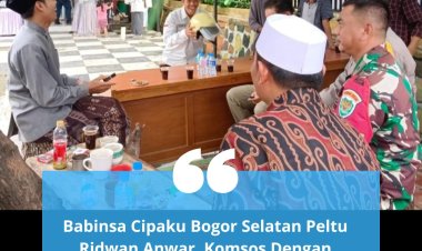 Babinsa Cipaku Bogor Selatan Peltu Ridwan Anwar, Komsos Dengan Ketua DKM Masjid Al Ikhlas