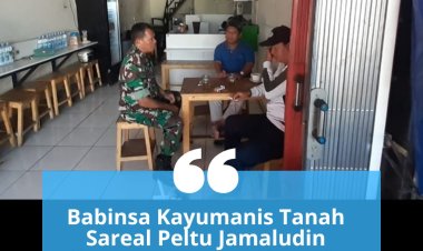 Babinsa Kayumanis Tanah Sareal Peltu Jamaludin ,Komsos Bersama Ketua Rt dan Masyarakat