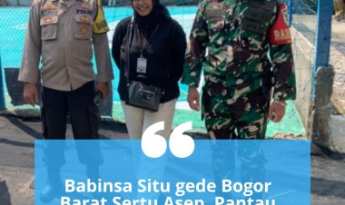 Babinsa Situ gede Bogor Barat Sertu Asep, Pantau Kampanye Pilwalkot Bogor