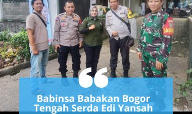Babinsa Babakan Bogor Tengah Serda Edi Yansah ,Pantau Kampanye Pilwalkot Bogor