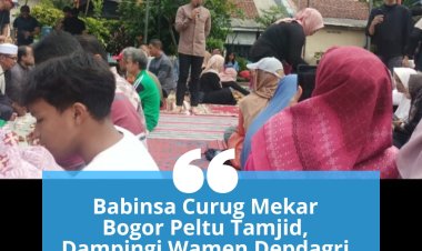 Babinsa Curug Mekar Bogor Peltu Tamjid, Dampingi Wamen Depdagri Tasyakuran Ngariung Bersama Warga Rw 07.