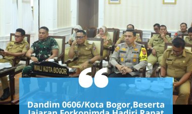 Dandim 0606/Kota Bogor,Hadiri Rapat Virtual Inflasi Daerah.