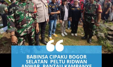 Babinsa Cipaku Bogor Selatan  Peltu Ridwan Anwar, Pantau Kampanye Cawagub Jabar Ronal Surapradja.
