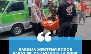Babinsa Menteng Bogor Barat Pelda Ahmad Nuh Rowi,  Evakuasi Penemuan Mayat