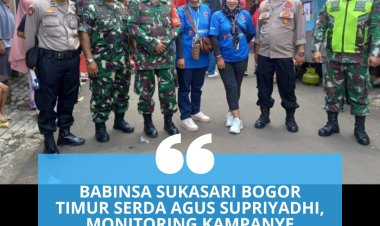 Babinsa Sukasari Bogor Timur Serda Agus Supriyadhi, Monitoring Kampanye Cawagub Jabar Ronal Surapradja.