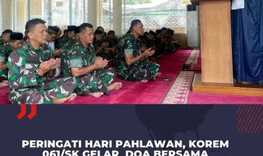 Peringati Hari Pahlawan, Korem 061/sk Gelar  Doa bersama