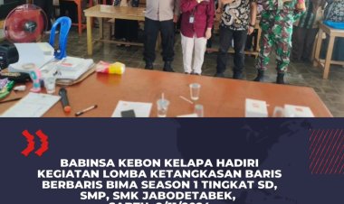 Babinsa Kebon Kelapa Hadiri Kegiatan Lomba Ketangkasan Baris Berbaris Bima Season 1 Tingkat SD, SMP, SMK Jabodetabek