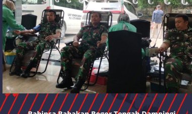 Babinsa Koramil babakan Bogor Tengah Dampingi Kegiatan Program Donor Darah PMI