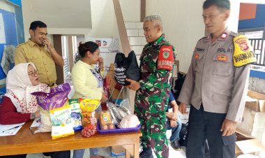 Babinsa Koramil 06-03/Bogor Timur Pantau Bansos dari Dinas Ketahanan Pangan