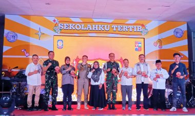 Dandim 0606/Kota Bogor, Letkol Inf Dwi Agung Prihanto S Sos M.Tr ( Han ) Menghadiri Launching Sekolahku Tertib ( Skuter )