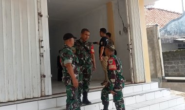 Danramil 0607/12 Parungkuda Lakukan Pengecekan Gudang Logistik Pilkada 2024