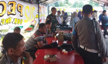 Babinsa Koramil 06-03/Bogor Timur Monitoring Bazar Djuara yang Diselenggarakan oleh Calon Wakil Walikota Nomor Urut 3