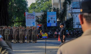 H-1 Pencoblosan, Pj Wali Kota Bogor Cek Kesiapan Satlinmas