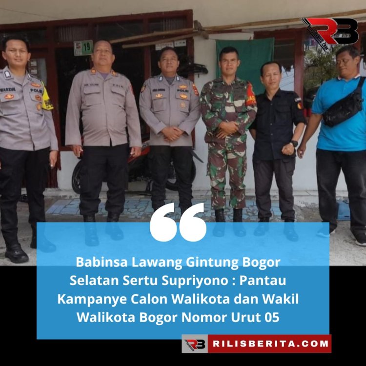 Babinsa Lawang Gintung Bogor Selatan Sertu Supriyono : Pantau Kampanye Calon Walikota dan Wakil Walikota Bogor Nomor Urut 05