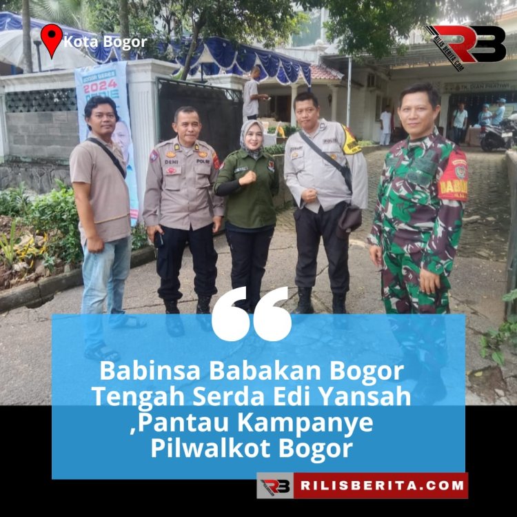 Babinsa Babakan Bogor Tengah Serda Edi Yansah ,Pantau Kampanye Pilwalkot Bogor