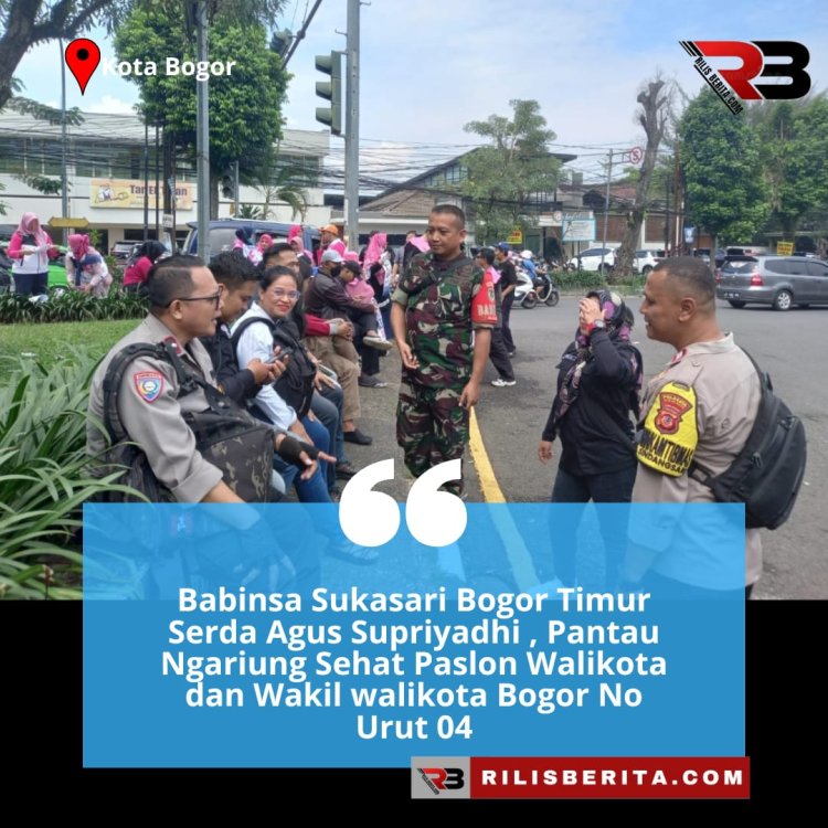 Babinsa Sukasari Bogor Timur Serda Agus Supriyadhi , Pantau Ngariung Sehat Paslon Walikota dan Wakil walikota Bogor No Urut 04