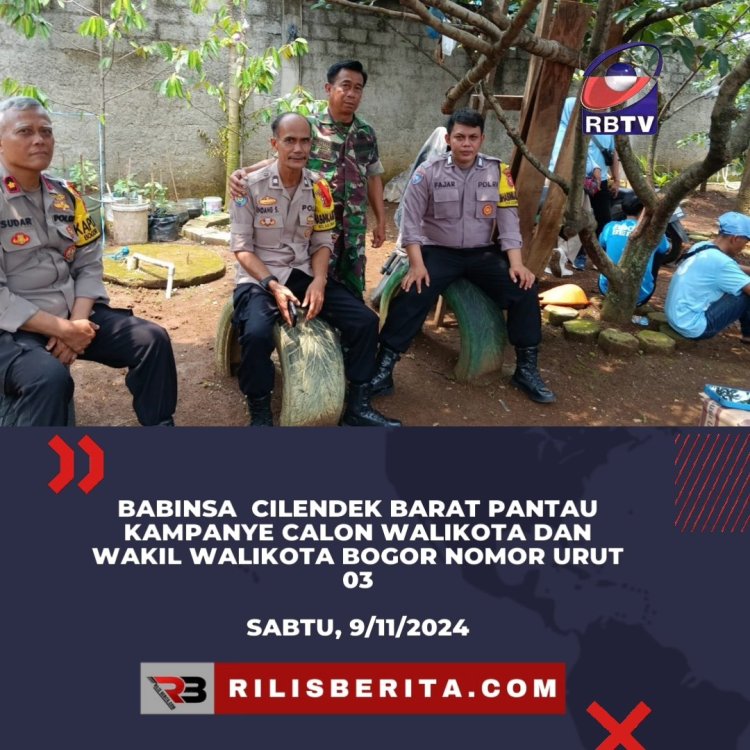 Babinsa  Cilendek Barat Pantau Kampanye Calon Walikota dan Wakil Walikota Bogor Nomor Urut 03