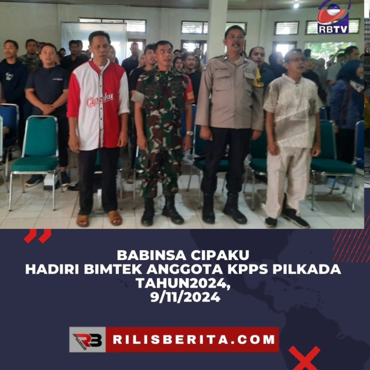 Babinsa Cipaku  Hadiri Bimtek Anggota KPPS Pilkada Tahun 2024