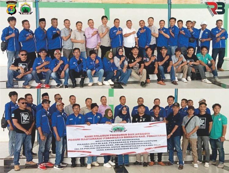 FMPB Bersama Polda Lampung Siap Dukung Pilkada Pesawaran 2024 Damai, Aman dan Sejuk