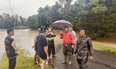 Dandim 0622/Kabupaten Sukabumi Tinjau Langsung Bencana Tanah Longsor dan Banjir