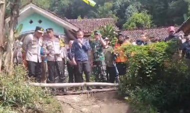 Dandim 0622/Kabupaten Sukabumi Dampingi Kapolda Jabar, Pj Gubernur Jabar, dan Kasdam III/Siliwangi Tinjau Lokasi Bencana Alam