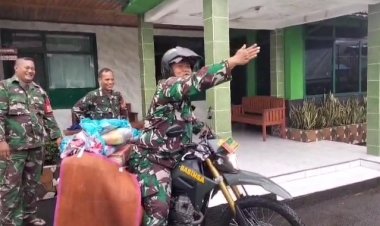 Babinsa Koramil 2207/Jampang Tengah Kodim 0622/Kab Sukabumi Distribusikan Logistik ke Warga yang Belum Tersentuh Bantuan