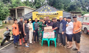 Kodim 0622/Kabupaten Sukabumi Salurkan Bantuan untuk Korban Bencana Alam di Wilayah Jampang Tengah