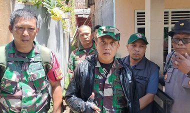 DANDIM 0622/KABUPATEN SUKABUMI MELAKUKAN PATROLI WILAYAH TERDAMPAK BENCANA TANAH LONGSOR DI DESA CIKADU