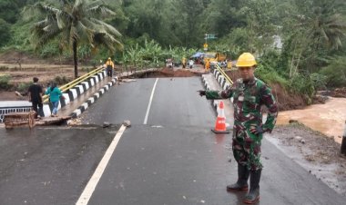 Dandim 0622/Sukabumi Gercep Bangun Jembatan Bailey di Cihaur
