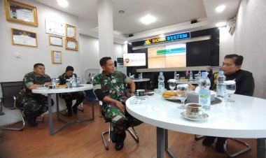 Kunjungan Komsos Dandim 0606/Kota Bogor ke Kantor Disdukcapil