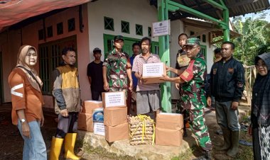 Danramil 2208/Nyalindung Kapten Inf. Maman Sulaeman Melaporkan Total Pengungsi Akibat Bencana Alam di Wilayah Nyalindung