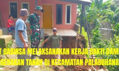Babinsa Koramil 2202/Palabuhanratu Laksanakan Karya Bakti dan Dukungan Ketahanan Pangan