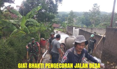 Koramil 2207/Jampangtengah Gelar Karya Bakti dan Agenda Pendampingan  Ketahanan Pangan