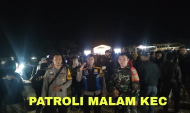 TNI-POLRI Bersinergi Jaga Keamanan Lingkungan Laksanakan Patroli