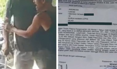 Aparatur Desa Ancam Wartawan Menggunakan Senjata Tajam, Resmi Dilaporkan Ke Polres Pesawaran