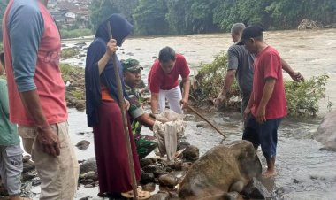 Babinsa Koramil 06-01/Bogor Tengah Tindak Lanjuti Penemuan Mayat Bayi Perempuan di Bantaran Sungai Cisadane
